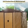 NicBex 10*8ft Outdoor Storage Shed Weatherproof Garden Shed with Sliding Door and Apex Roof for Garden, Lawn - 3 of 4
