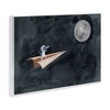 Stupell Industries Paper Airplane Flying in Outer space Astronaut Moon, 13" x 19" - 3 of 4