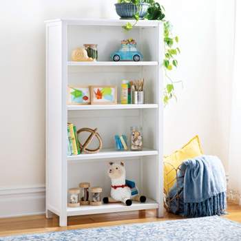 Guidecraft Kids' Taiga Deluxe 4 Shelf Bookshelf: Children's Bedroom Bookcase for Toy Storage, Playroom Organizer, Adjustable Shelving