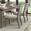 22.5'' Gray Finish Traditional Style Side Chairs Set of 2pc Wooden Frame Ladder Back Design Dining Room Furniture - 2 of 4