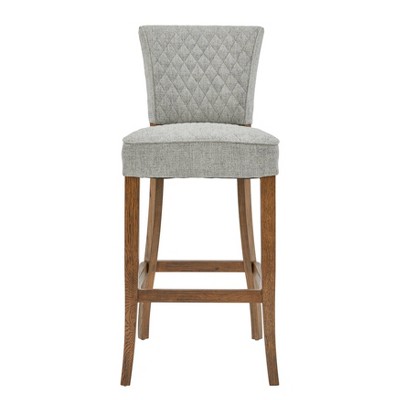 Quilted Barstool Linen - HomeFare