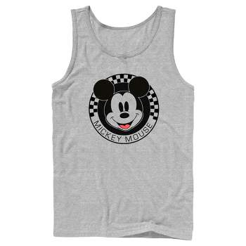 Men's Mickey & Friends Checkered Mickey Mouse Portrait Tank Top
