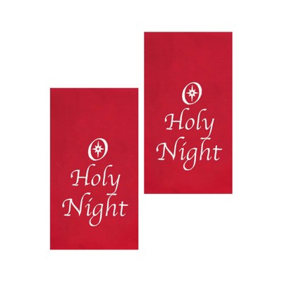 C&F Home Holy Night Canvas Kitchen Towel Set of 2