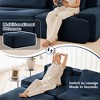 QingMoon 117" L-Shaped Sectional Sofa, Corduroy 3-Seater Couch with Pearl-like Piping and Tufted Design for Living Room and Apartment, No Assembly - 4 of 4