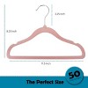 Elama Home 50 Piece Kids Non-Slip Velvet Cloths Hangers with Notched Shoulders - 2 of 4