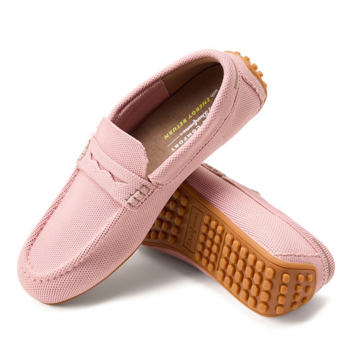 Женские туфли Dearfoams Women's Hazel Sport Knit Driving Loafer - Mauve Frost Size 8 — фото 3