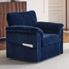 CAVINAS 33 Inch Oversized Swivel Corduroy Lounge Chair, Single Sofa Chair with Plush Cushion, for Small Spaces - 3 of 4