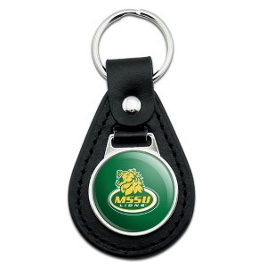 Missouri Southern State University Primary Logo Black Leather Keychain - 1 of 4