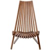 Okak Rustic Acacia Ardirondack Chair Foldable Ardirondack,1 Pc,Boho Leisure Chair with High Back&Slatted Frame for Porch,Backyard&Garden,Brown - 4 of 4