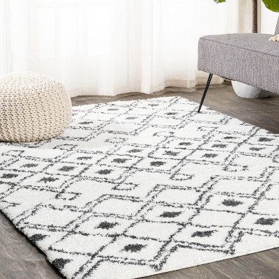 Caimari Moroccan Diamond Shag Area Rug  - JONATHAN Y