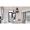 Urban Ambiance Luxury Transitional Pendant,  24''H x 18''W,  Matte Black and Wood Finish, ULB2311 - 2 of 4