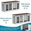 Large Dog Crate Furniture, 71" Wooden Dog Kennel for 2 Dogs, Heavy Duty Furniture Style Dog House with Divider & 2 Trays - 3 of 4