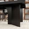FUFU&GAGA Contemporary Black Executive Desk with Spacious Work Surface and Sturdy Design for Home Office - 4 of 4