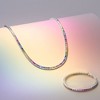 Ross-Simons 8.70 ct. t.w. Princess-Cut Rainbow Simulated Sapphire Tennis Bracelet in Sterling Silver - 3 of 4