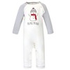 Touched by Nature Baby Organic Cotton Coveralls 3pk, Snowman - image 4 of 4