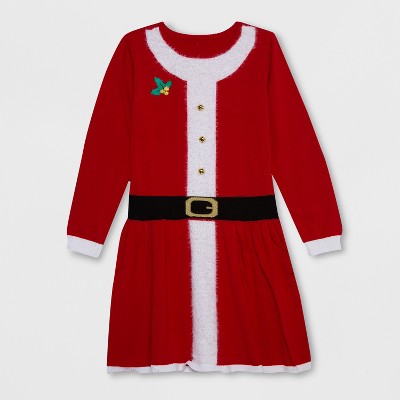 santa claus sweater dress