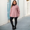 Agnes Orinda Women's Plus Size Long Sleeve Pockets Casual Corduroy Button Down Shirts - 3 of 4