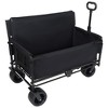 Whisen 3-in-1 Convertible Folding Wagon Cart with Bench Seat & Storage, 500lbs Heavy-Duty Utility Wagon - 4 of 4