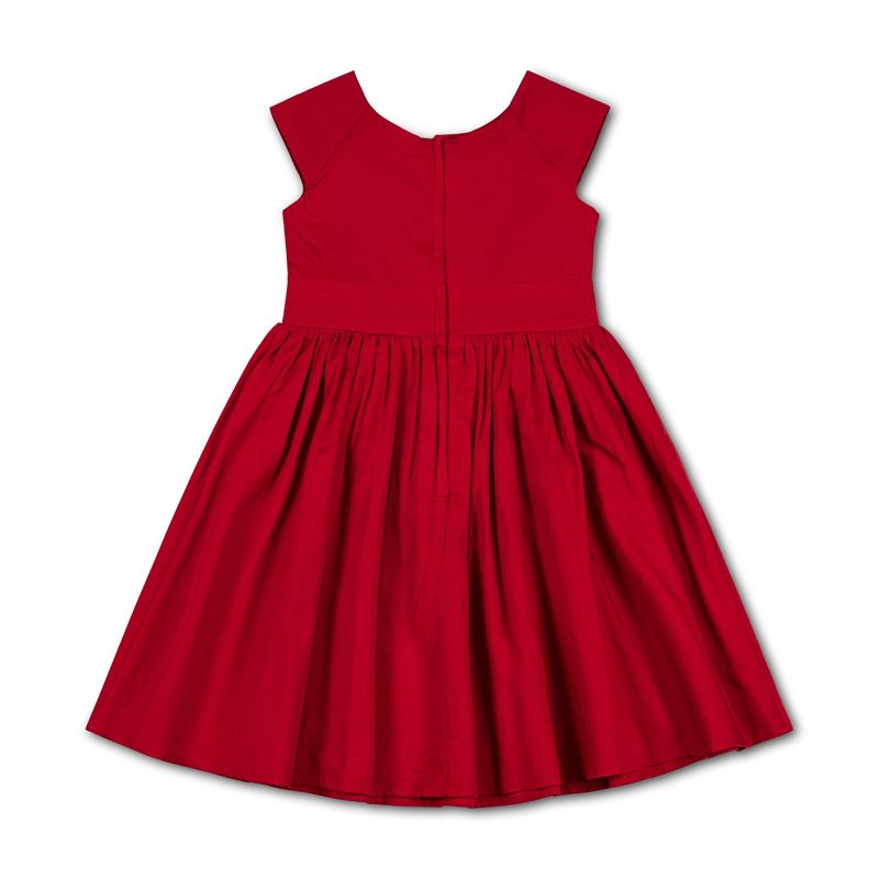 Hope & Henry Girls' Cap Sleeve Party Dress with Bow Sash, Kids, 3 of 10