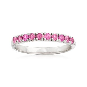Ross-Simons 0.50 ct. t.w. Pink Sapphire Ring in Sterling Silver - 1 of 4