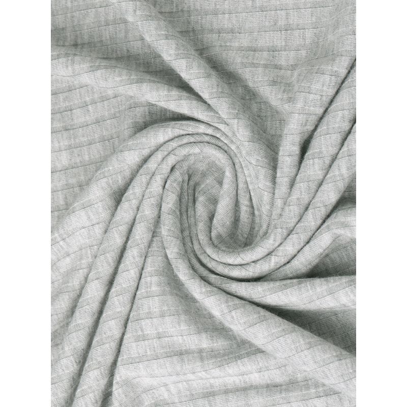 cheibear Women's Sleepwear Round Neck Soft Knit Short Sleeve Shirt with Pants Capri Pajamas Set, 5 of 6