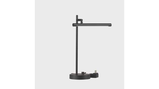 15&#34; 5-Way LED Integrated Desk Lamp Matte Black (Includes LED Light Bulb) - Globe Electric, 2 of 7, play video