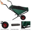 Pure Garden 80lb Capacity Collapsible Steel Wheelbarrow Green: No Assembly, Pneumatic Tire, 9.6 Volume, 31" H - 4 of 4