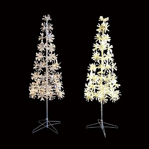 Season's Designs 4 Ft Snowflake Light Cluster Tree with Metal Stand 92 LED Cool White & Blue Flashing Lights Indoor/Outdoor Christmas Decoration - 1 of 1