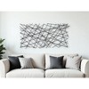 HomeRoots 25" X 49" Black Abstract Lines Metal Hanging Dimensional Sculpture - 2 of 4