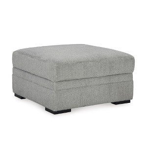 Signature Design by Ashley Casselbury Classic Ottoman With Storage, Light Gray - 1 of 4