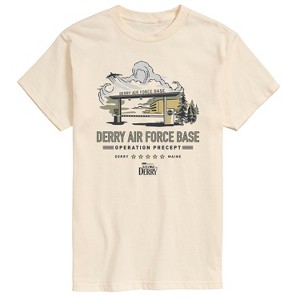 Men's IT: Welcome to Derry Welcome To Derry Air Force Short Sleeve Graphic T-Shirt - Cream - Small - 1 of 4