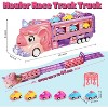 Princess Unicorn Transport Truck with 6 Vehicles Deforming Track Set for Girls 2-7 - 3 of 4