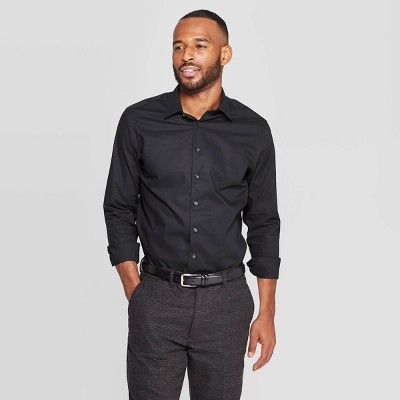 black button shirt mens