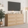 6-Drawer Rattan Dresser w/ Anti-Tip Kit, Smooth Glide Drawers - Modern Wide Storage Chest for Bedroom, Living Room - 4 of 4