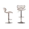 TOAOTBNBOB Upholstery Swivel Bar Stools Set of 2, Adjustable Bar Chairs with Footrest, Comfortable Barstools for Kitchen Island - 2 of 4