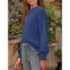 Clearlove Girls' Chunky Rib Knit Sweater - Cozy Long Sleeve Pullover Top - 3 of 4
