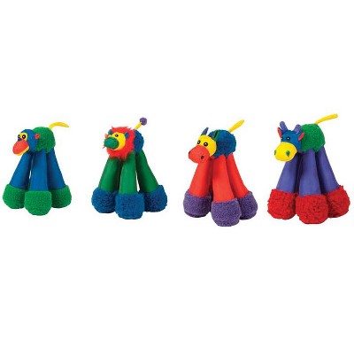 Chomper Assorted Nylon Doggy Long Leg Dog Toy Large 4 pk