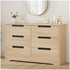 Nasitip 6 Drawer Dresser-Dresser Organizer,Wooden Chest of Drawers for Living Room, Bedroom, Hallway - 1 of 4