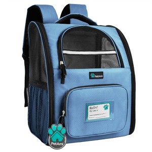 PetAmi Premium Dog Backpack Carrier Small Large Cat Puppies, Ventilated Pet Hiking Travel Bag, Airline Approved Safety Camping Biking - 1 of 4