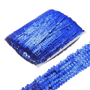 Unique Bargains Waterproof Flat Elastic Crafts Sewing Dress Sequins Trim Ribbon - 1 of 4