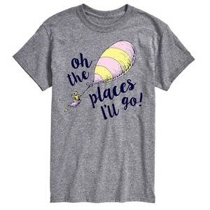 Men's - Dr. Seuss - Oh The Places I'll Go Balloon Short Sleeve Graphic T-Shirt - 1 of 4