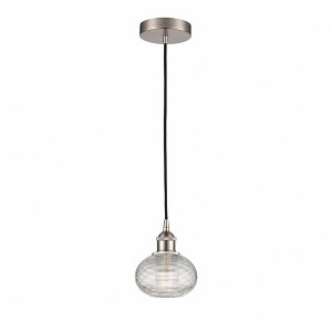 Ithaca - 1 Light Cord Hung Mini Pendant In Industrial Style-7 Inches Tall and 6 Inches Wide - 1 of 1