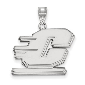 Black Bow Jewelry 14k White Gold Central Michigan Chippewas NCAA Large Pendant - 1 of 3