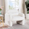 RISOKEYS Minimalist Teddy Fleece Single Accent Chair with Arms & Pillow,350 lbs Capacity Accent Chair for Living Room, Bedroom, Study Spaces - 2 of 4