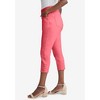 Jessica London Women's Plus Size Comfort Waist Stretch Denim Lace-Up Capri - 4 of 4