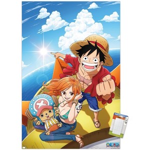 Trends International One Piece: Fishman Island - Luffy, Nami, Tony Tony Chopper Unframed Wall Poster Prints - 1 of 4