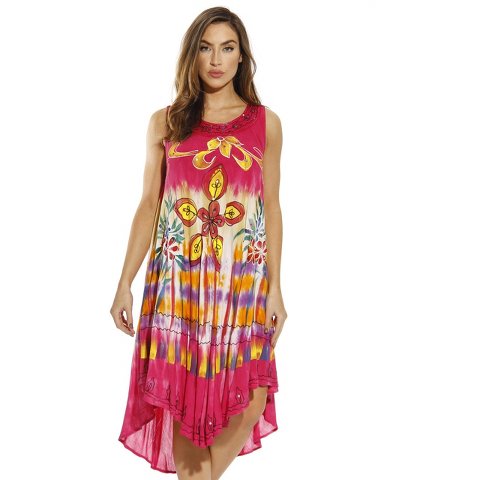 Женские платья Riviera Sun American Flag Women's Summer Dress – Patriotic Swimsuit Cover-Up & Beach Vacation Outfit (Desert Sun, Small)