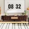 TiramisuBest Modern Design TV Stand for 75" TVs, Media Console TV Cabinet with Rattan-Front Drawer for Living Room - 3 of 4