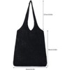 FATMOON Handmade Crochet Shoulder Bag for Women, Foldable and Lightweight Polyester Tote, Stylish & Practical Travel Purse - 3 of 4