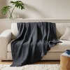 Sapphtopaz Waffle Weave Cotton Blanket, Ultra Soft Breathable Throw Blanket, 90"W x 90"L Cooling Blankets for Bed, Full/Queen Blanket - 2 of 4